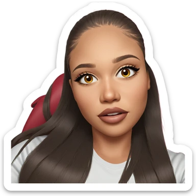 portrait of a girl sticker