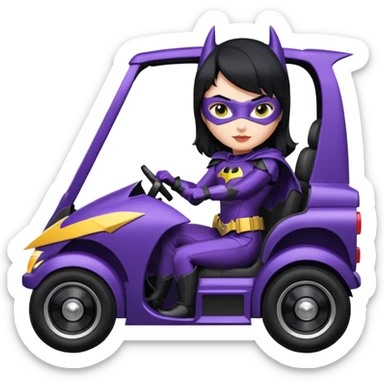I:16 scale racing sexy fitted Batgirl’s buxom attractively armored midnight-colored tight outfit tv series style dark knight stealthy accurate sporty safe plush deluxe off-road pursuit drifting F1 town car (black hair, riding in seat) rally vehicle  sticker