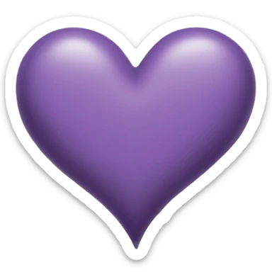 Dusty purple heart sticker