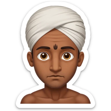 Indian fat guy with giant forehead sticker