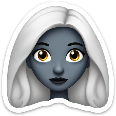Lady vampire with blue Eyes and long black hair sticker