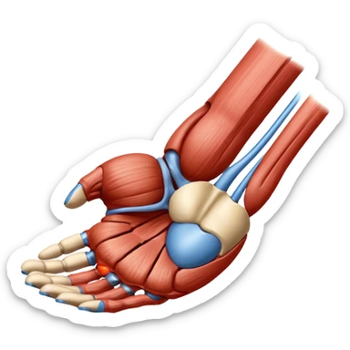 Elbow muscle anatomy sticker