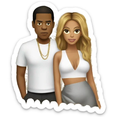 Beyonce and jay-z sticker