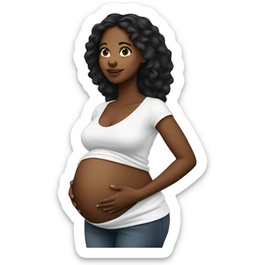 Pretty pregnant black women sticker