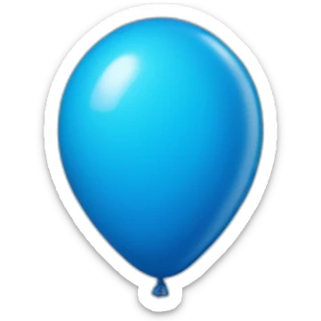 Blue balloon sticker