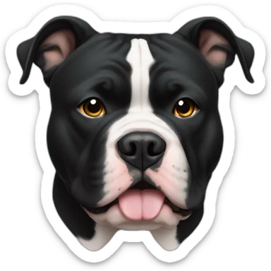 american-bully-xl-black-cropped-ears sticker