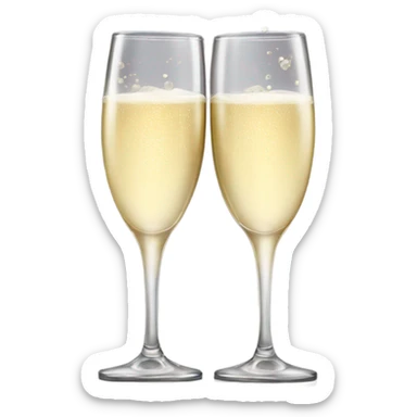 Champagne glasses clinking sticker
