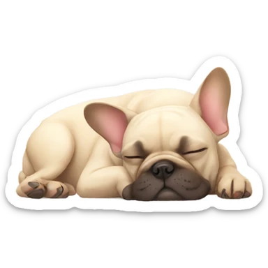 French bulldog sleeping sticker