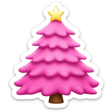 pink Christmas tree  sticker