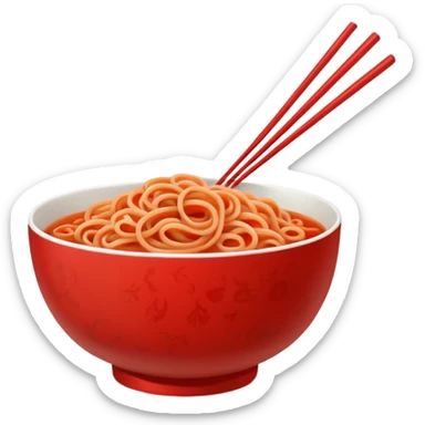 tomato noodle chopstick sticker