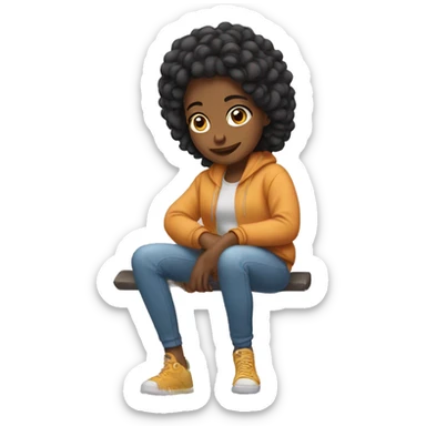 a girl being chill sticker