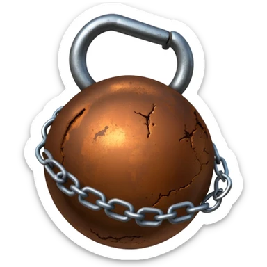 ball and chain simple sticker
