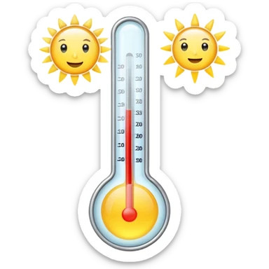 thermometer sun sticker