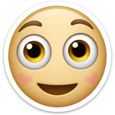 Heart eyes with giggling sticker