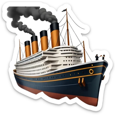 Make the Titanic sinking sticker
