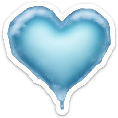 Heart in ice  sticker
