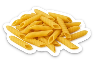 pacco di pasta (penne rigate) realistico, 4k sticker
