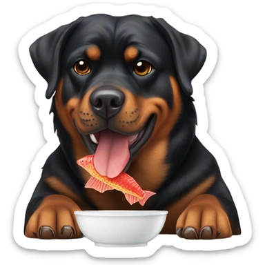 Stupid Rottweiler eating Swedish fish sticker