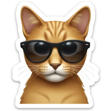 Cat with sunglasses sticker