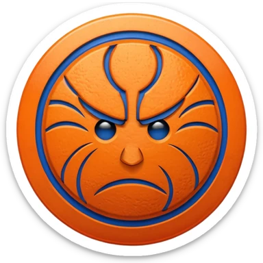 Frown icon new york knicks sticker