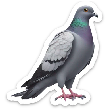 a pigeon with converse sneakers instead of claws sticker