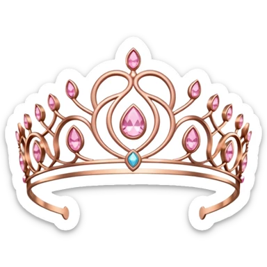 Rose gold diadema sticker