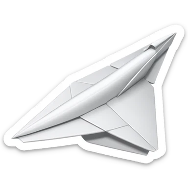 Paper plane sticker