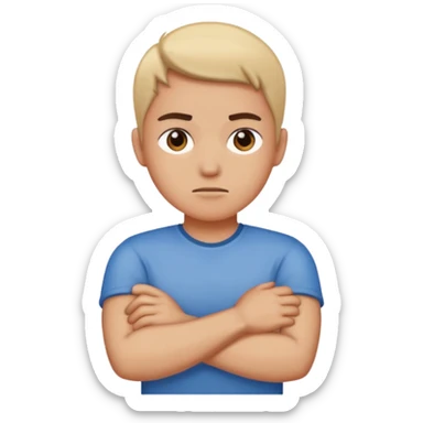 Mad crossing arms  sticker