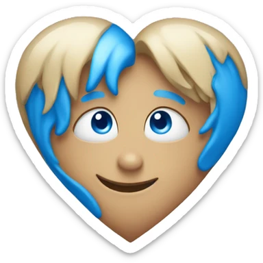 Blue heart  sticker