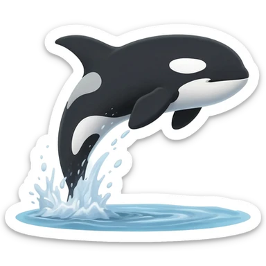Una orca saltando sticker