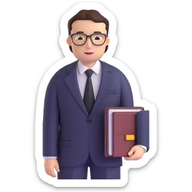 professional lawyer in business suit sticker
