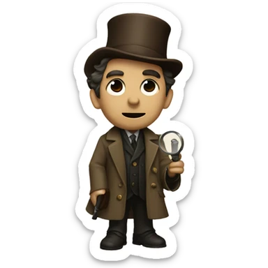 Sherlock Holmes and Watson investigating sticker