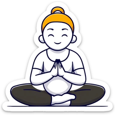 person doing yoga sticker