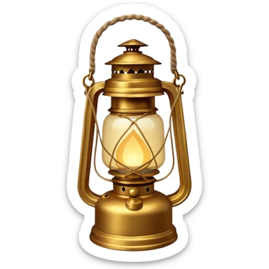 Lantern

New look:

Brass or iron base (#695C48).

Light glow: soft amber (#FFD88A) with slight haze effect.

Replace glass reflection with matte finish.

Optional rope handle wrapping. sticker