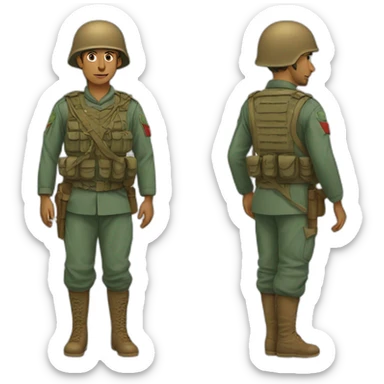 Soldat marocain sticker