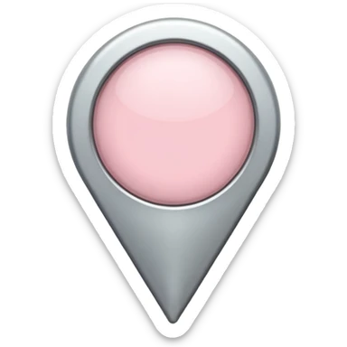 soft-edged pale pink location pin, no face sticker