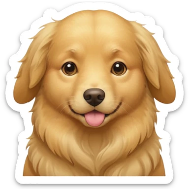 pregnant golden dog sticker