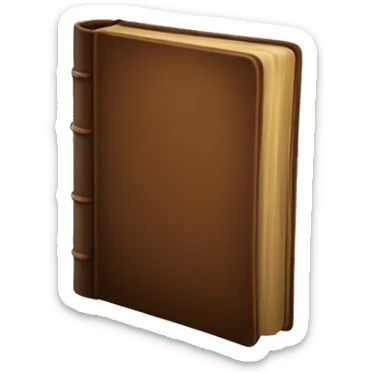 Brown vintage book sticker