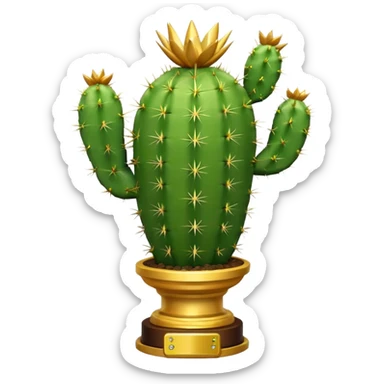 cactus trophy sticker