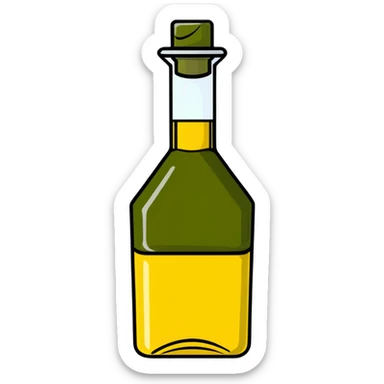 Olive oil bottle, Mediterranean anti-inflammatory ingredient sticker