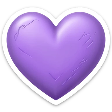 purple heart drwan by pencil on sheet of paper sticker