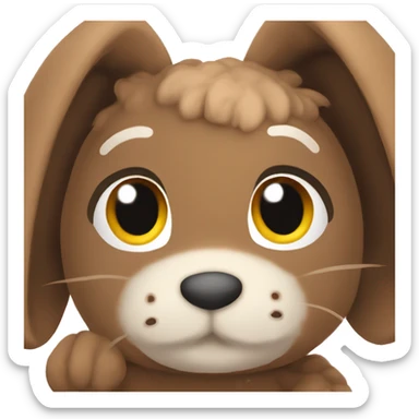 brown jellycat bunny  sticker