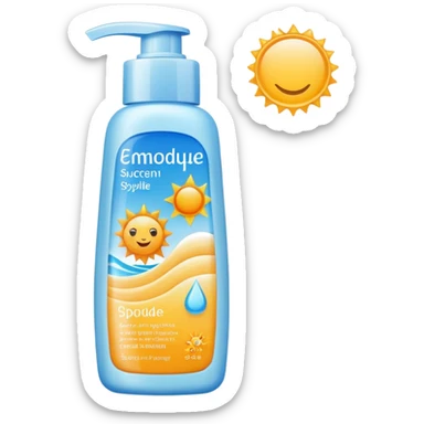 sun screen product (skyblue color) sticker