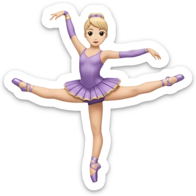 Una chica con vestuario de bailarina urbana con las piernas flexionadas, el dedo índice en la boca, el tren superior inclinado hacia la izquierda y con la cadera proyectada hacia la izquierda sticker