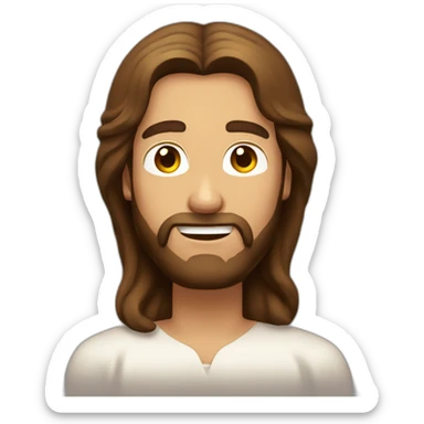 Jesus-Christ-winking-brown-hair-half body sticker