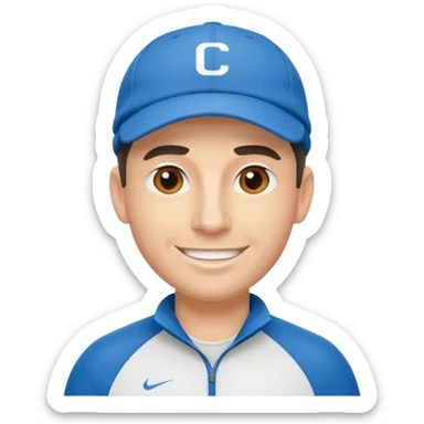 émoji d'un coach sportif avec une casquette de sport sticker