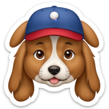 baseball hat dog sticker