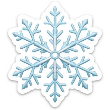 snowflake with different color & pattern sticker