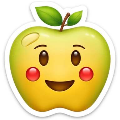 süßes Protein-Emoji, freundlich, molekulare Genetik, Apple-Emoji-Stil sticker