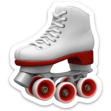 rollerstake with red stained wheels sticker